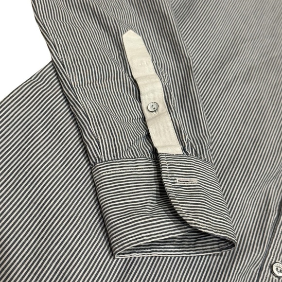 Rag & Bone Stripe Sahara Blue Embroidered Button Down Shirt Size S - Picture 4 of 9